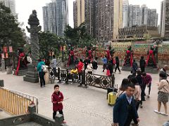 02A Chinese Zodiac statues near the entrance to Wong Tai Sin temple entrance Hong Kong